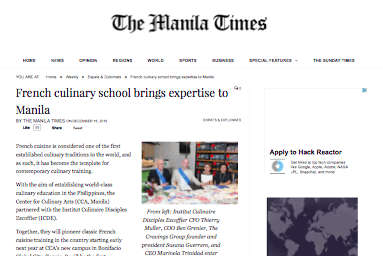 French culinary school brings expertise to Manila – The Manila Times Online